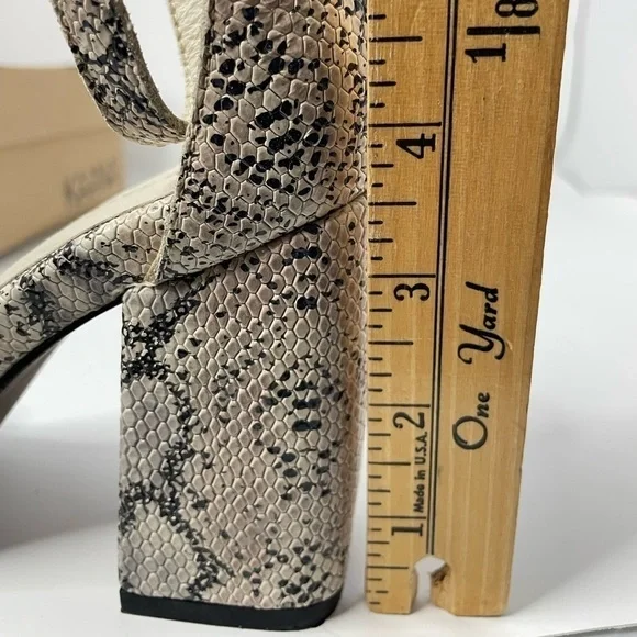 KAANAS Women's Tenedos Heel high ankle strap Open Toe Sandal Shoe Heeled Sz 5M. - Picture 5 of 6